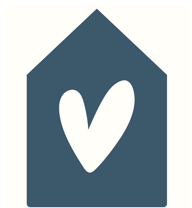 Wall house deep blue