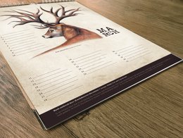 Hirsch-Geburtstagskalender, ewiger Kalender, umweltfreundlich