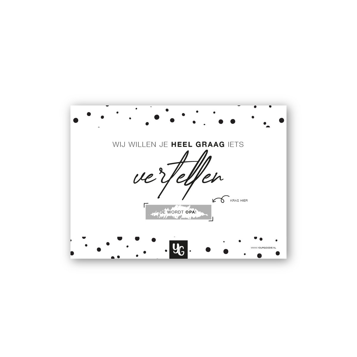You're gonna be grandpa! † Scratch card (A6)
