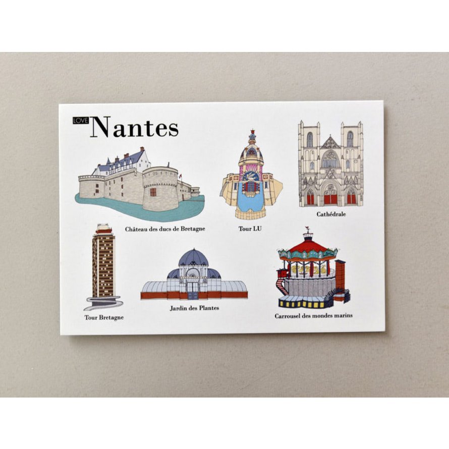 Illustrerede postkort Nantes