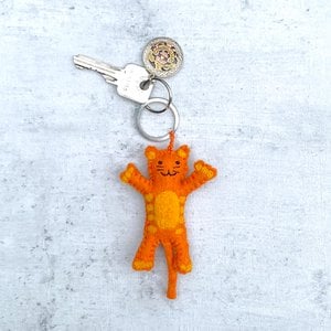 Keyring cat red