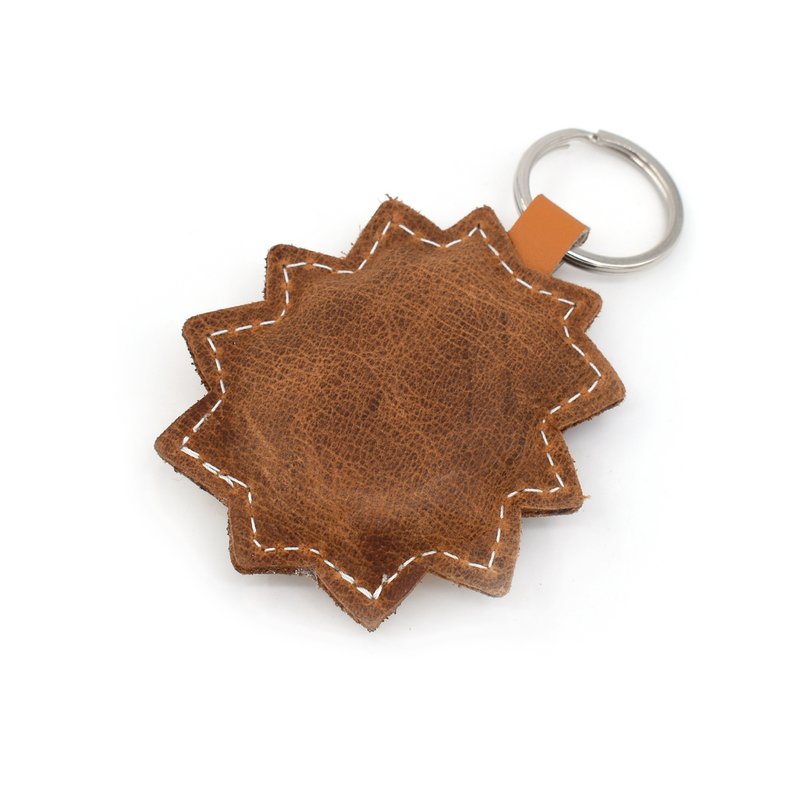 Cute Little Lion Leather Animal Keychain
