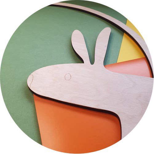Bague en bois Pâques pour fleurs (sèches)