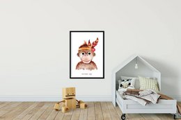 Mrs. Monkey - Børnehaveplakat - Børnehaveplakat - Vægkunst