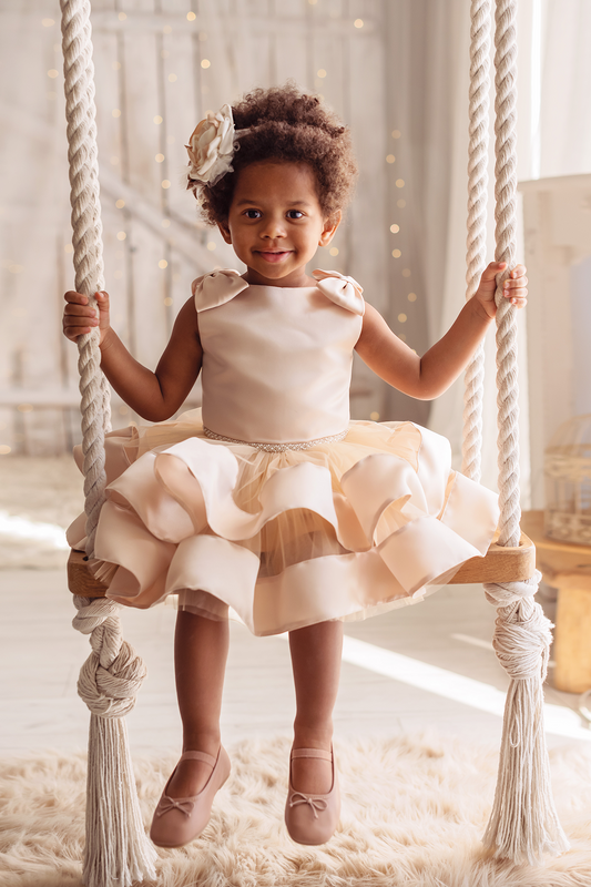 Ella elegant gold dress for girls