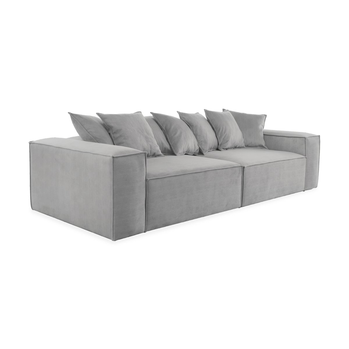 Van Morris 4-seater, Concrete Grey, Exclusive Corduroy from the Belgium company BRUTEX