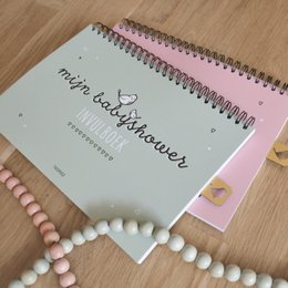 My baby shower udfyldningsbog A5 | lyserød