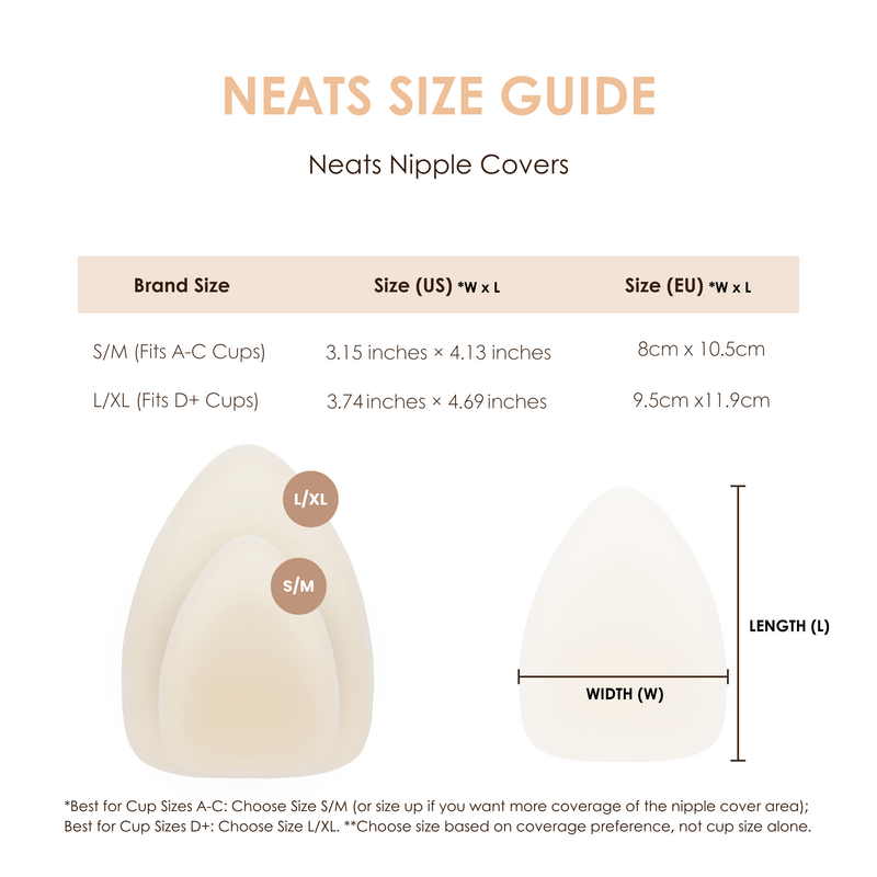 Neats Adhésif Triangle Cache-tétons en silicone - 1 paire (Perle)