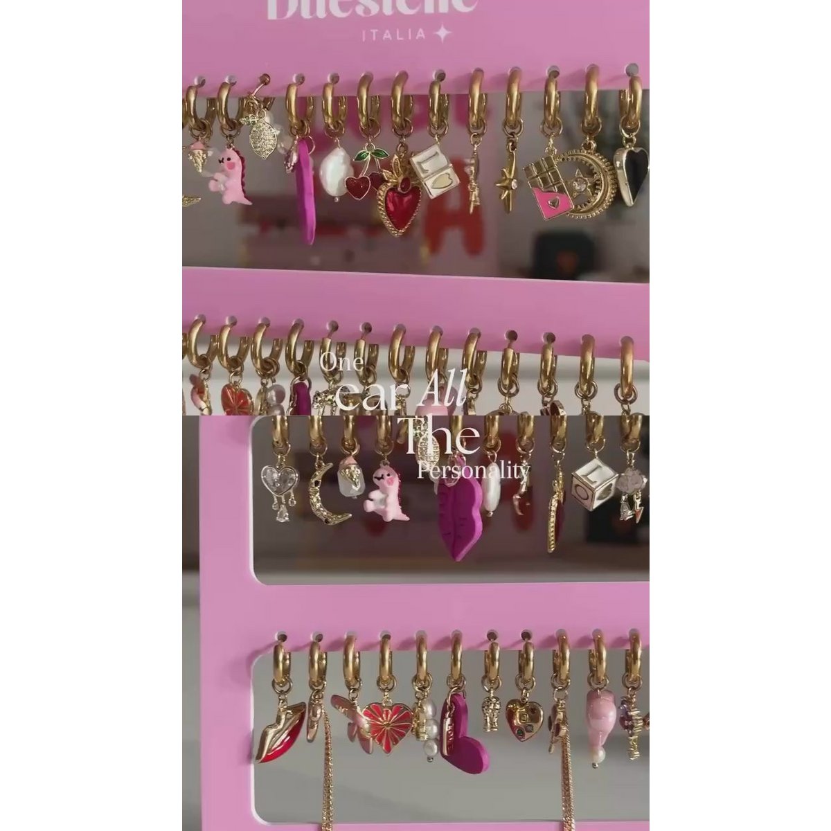 SWEET CRUSH HOOP PINK – Orecchino singolo