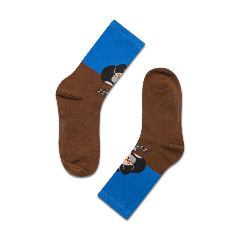 koaa – La petite taupe « Am Graben » – Chaussettes bleu/marron