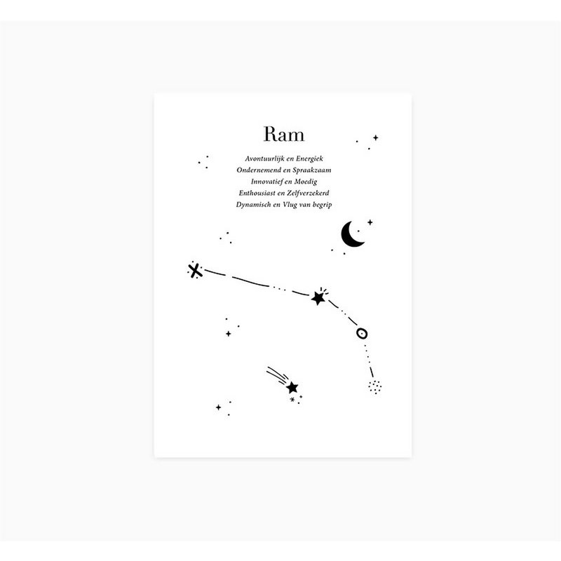 Postcard | Zodiac Sign | Ram