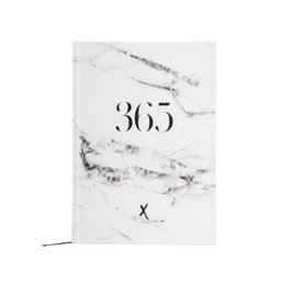 Notesbog "365", A5, hvid marmor