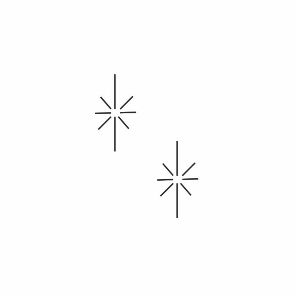 Tatuaje temporal Sioou - Dúo de estrellas x5