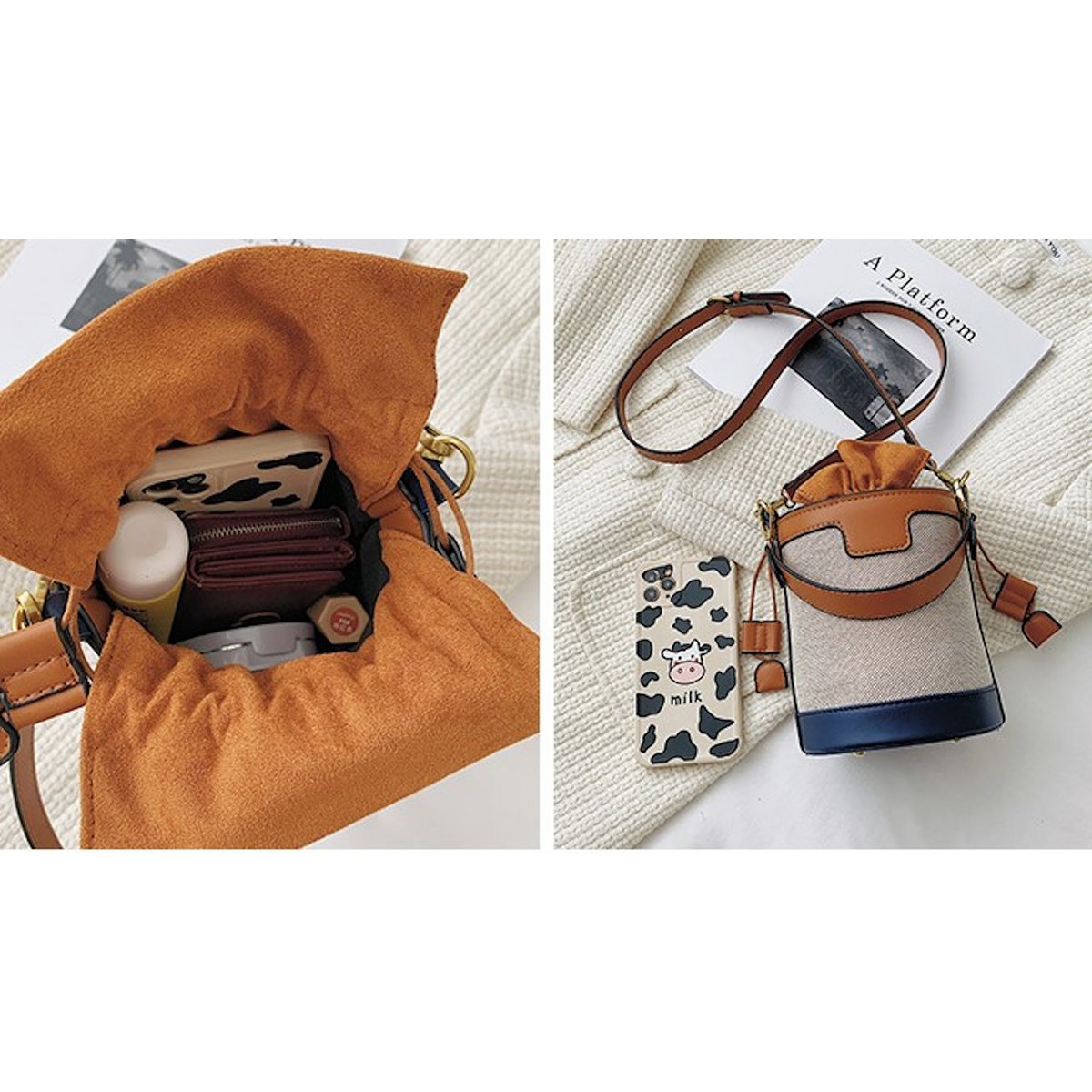 AnBeck Small Bucket Crossbody-håndtaske (2 farvemuligheder)