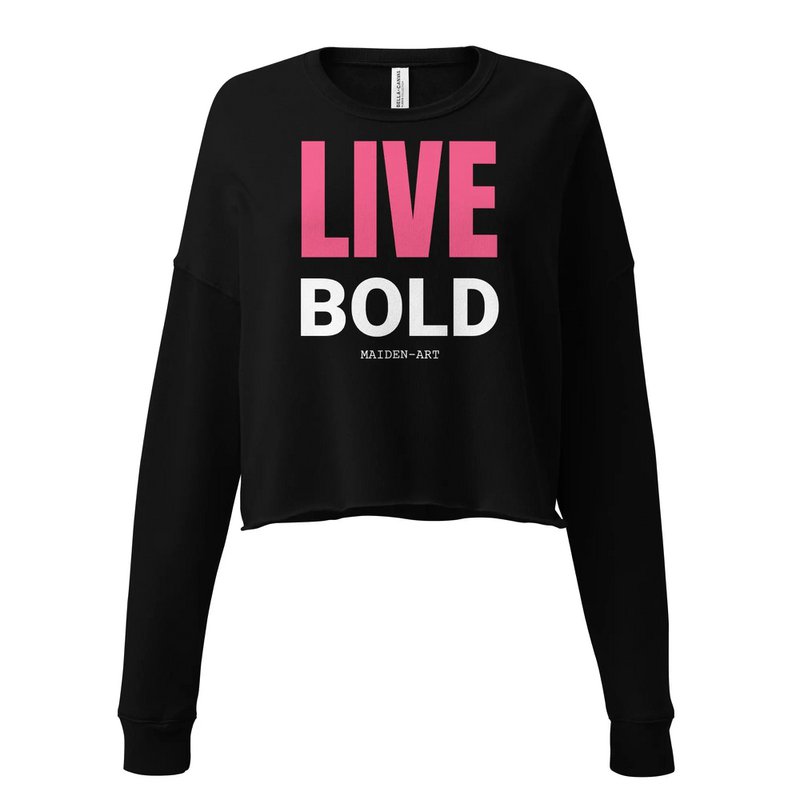 Live Bold Crop Sweatshirt - sweatshirt kvinder