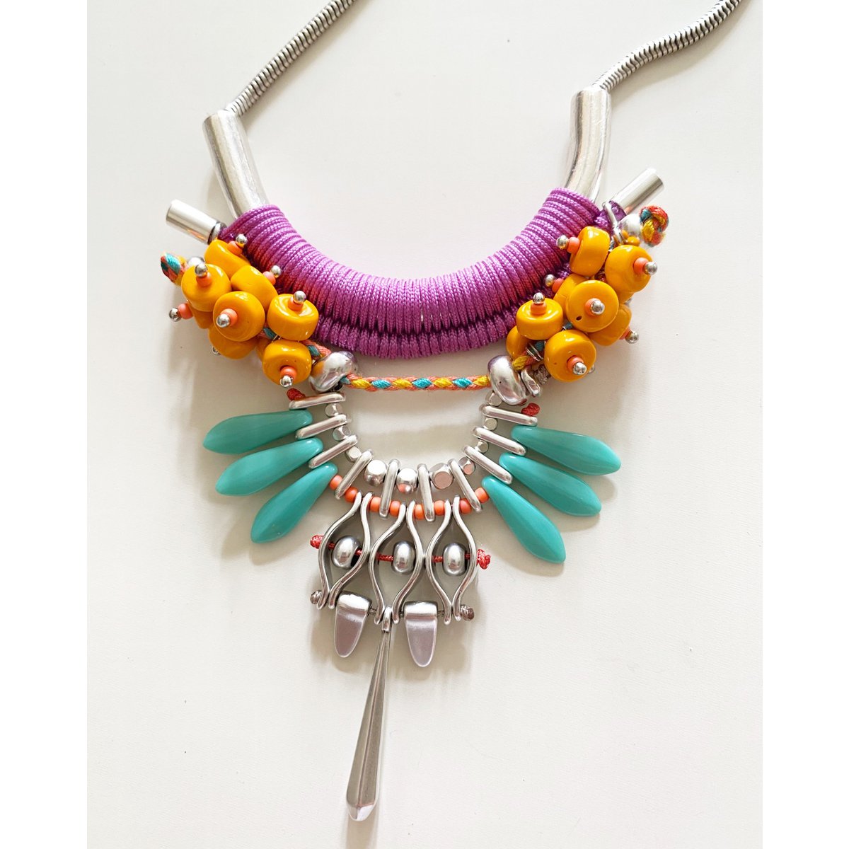 TAMALAMEQUE collana colorata in stile Frida Kahlo