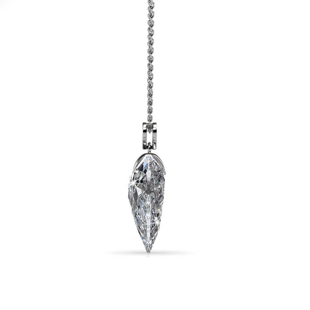 Colgantes de corazón alegre - Plata y Cristal
