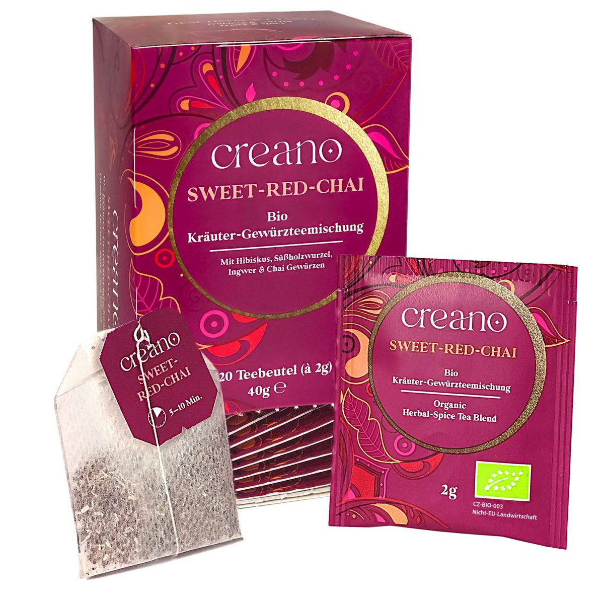 Bio-Teebeutel Sweet-Red-Chai 20er Pack