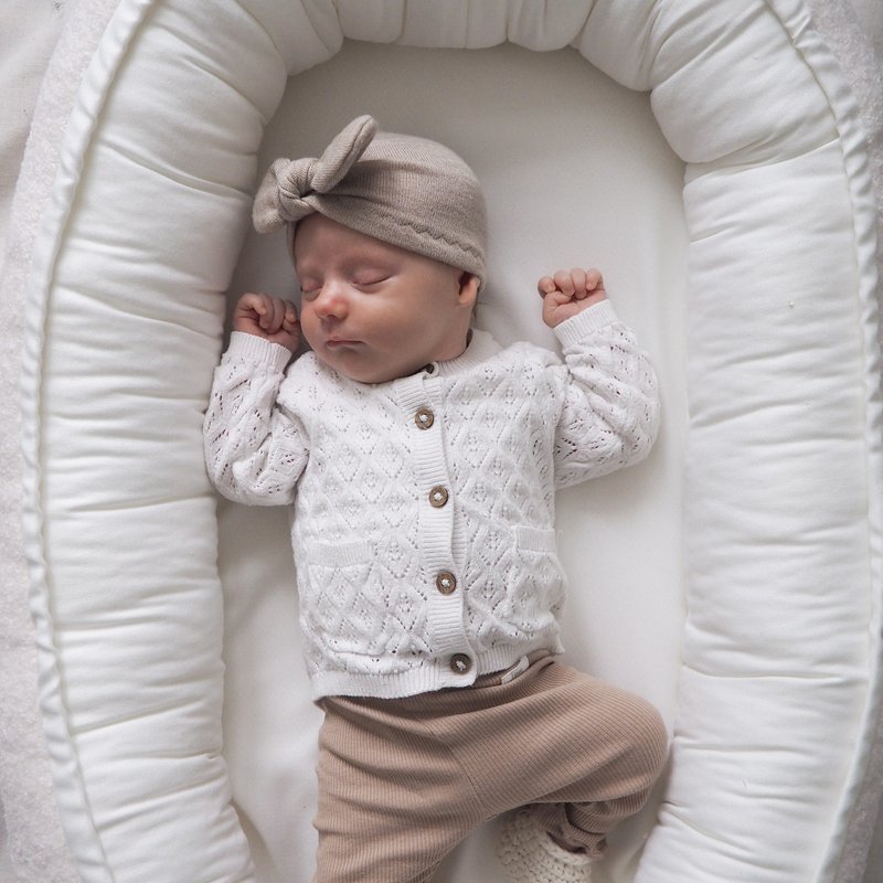 Turbante bebé merino - beige