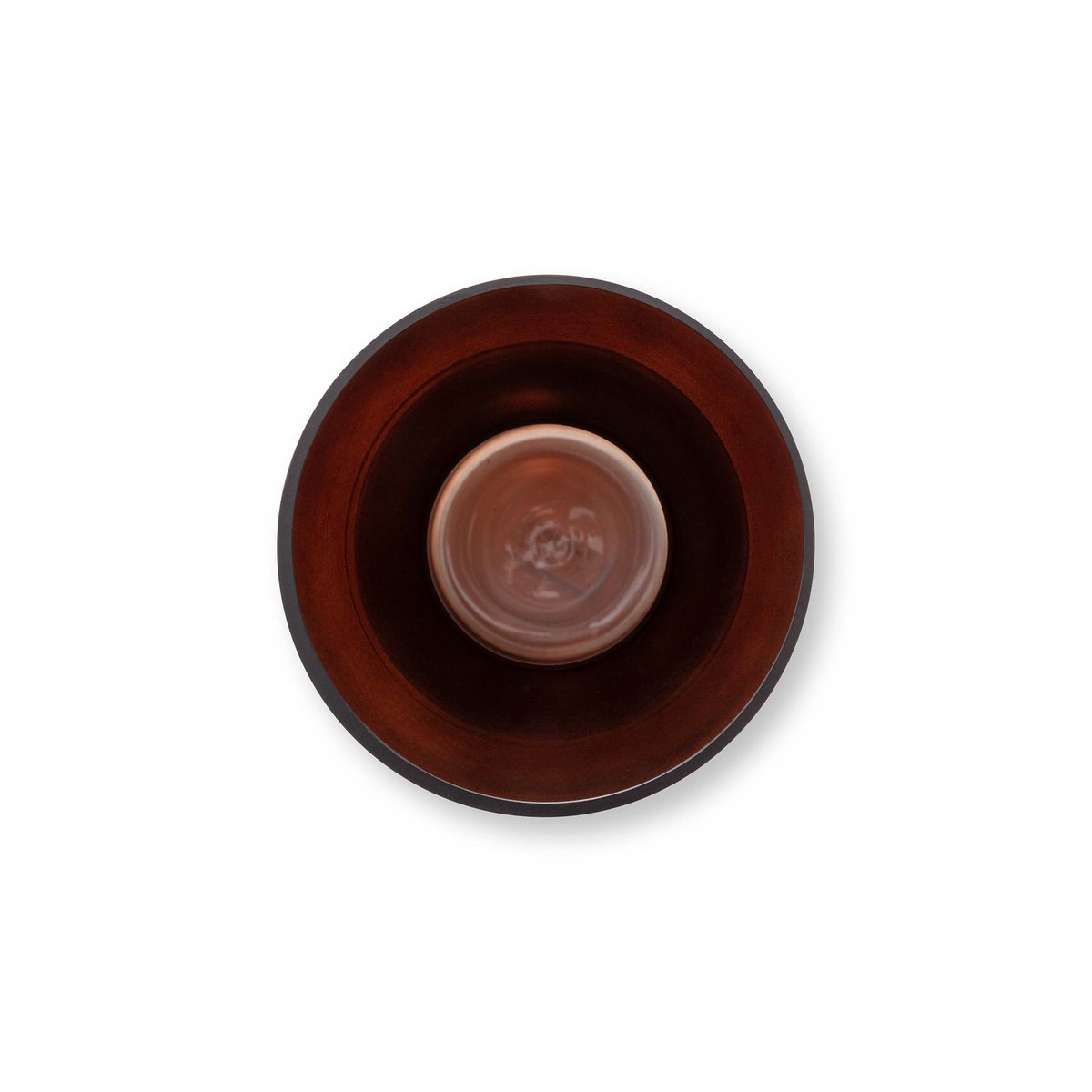 Vase Cilinder Glass Brown 13x32cm