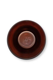 Vase Cilinder Glass Brown 13x32cm