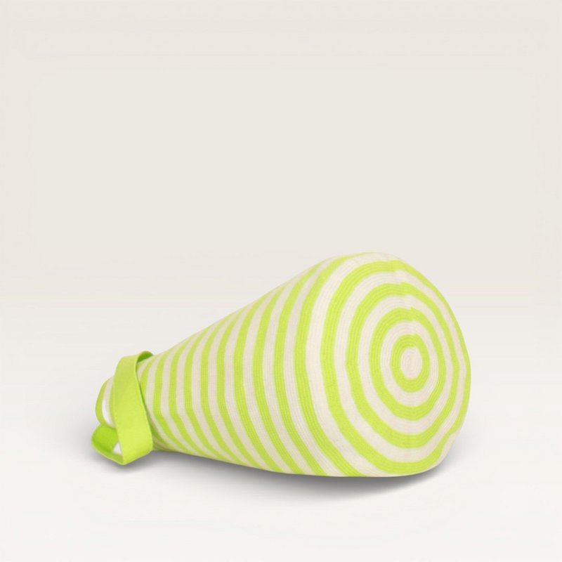 Stribet rund totalpose | Neon Green