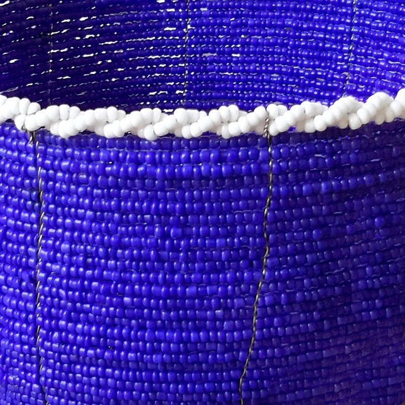Kleiner Lyl Topf, Indigoblau und Weiß