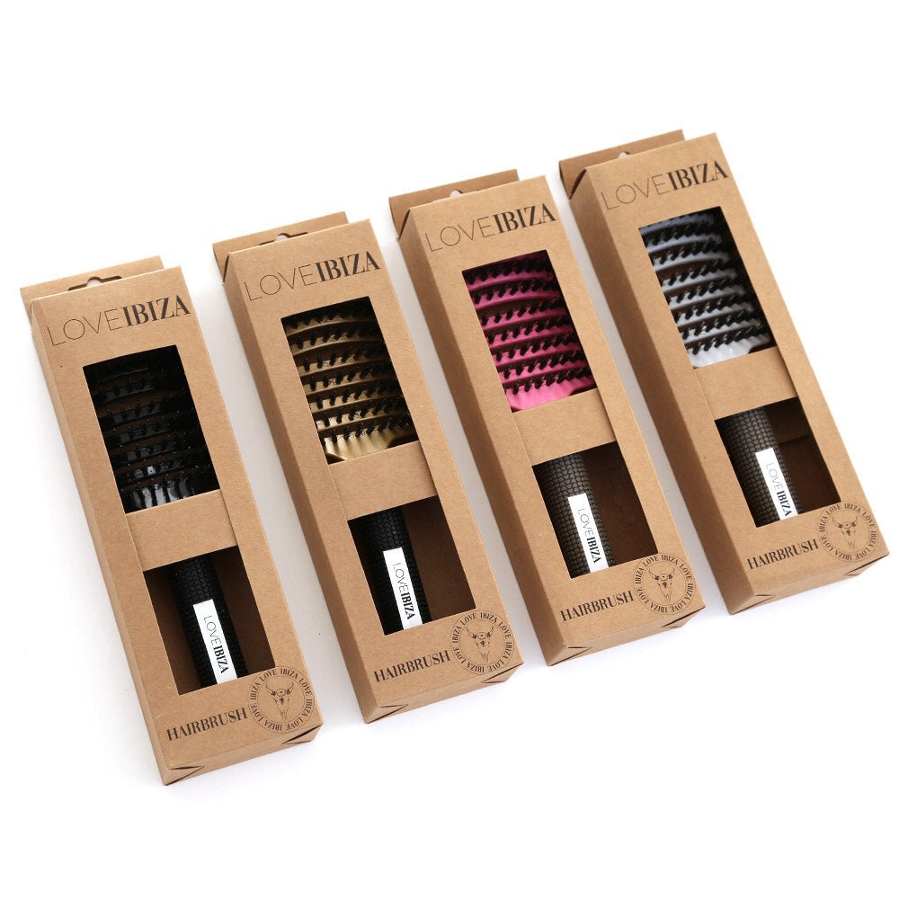 Anti-tangle hair brush pink