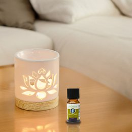 Céramy Series Parfumebrænder – Åkande – Lakeret keramisk lysestage – Spredning af duftvoks, æteriske olier – Dekorativ gaveidé