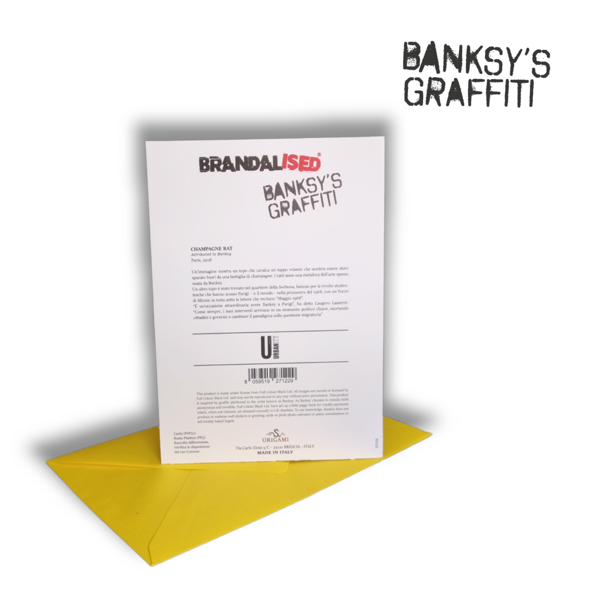 Tarjeta de felicitación de Banksy - Rata de champán