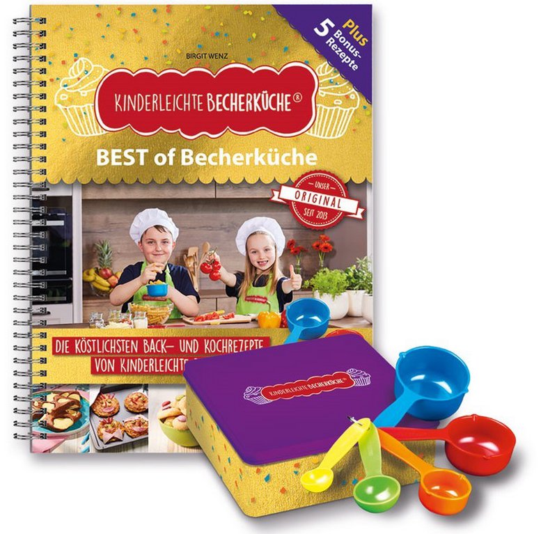 Very easy cup kitchen - BEST of cup kitchen, incl. 5-part measuring cup set and decorative cookie jar