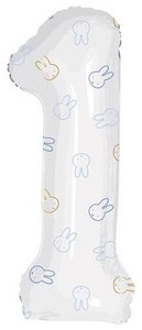 Foil balloon Miffy 1 year blue OK 8135