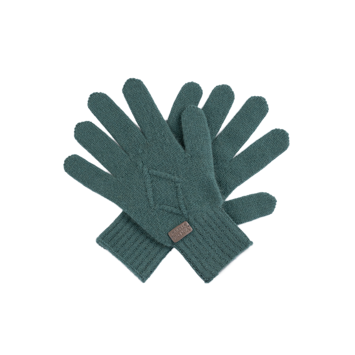 Spade Knit Cashmere Gloves