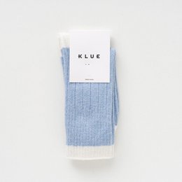 Soft, comfortable merino wool socks in a classic blue color. Ribbed knit design provides a snug, stretchy fit.
