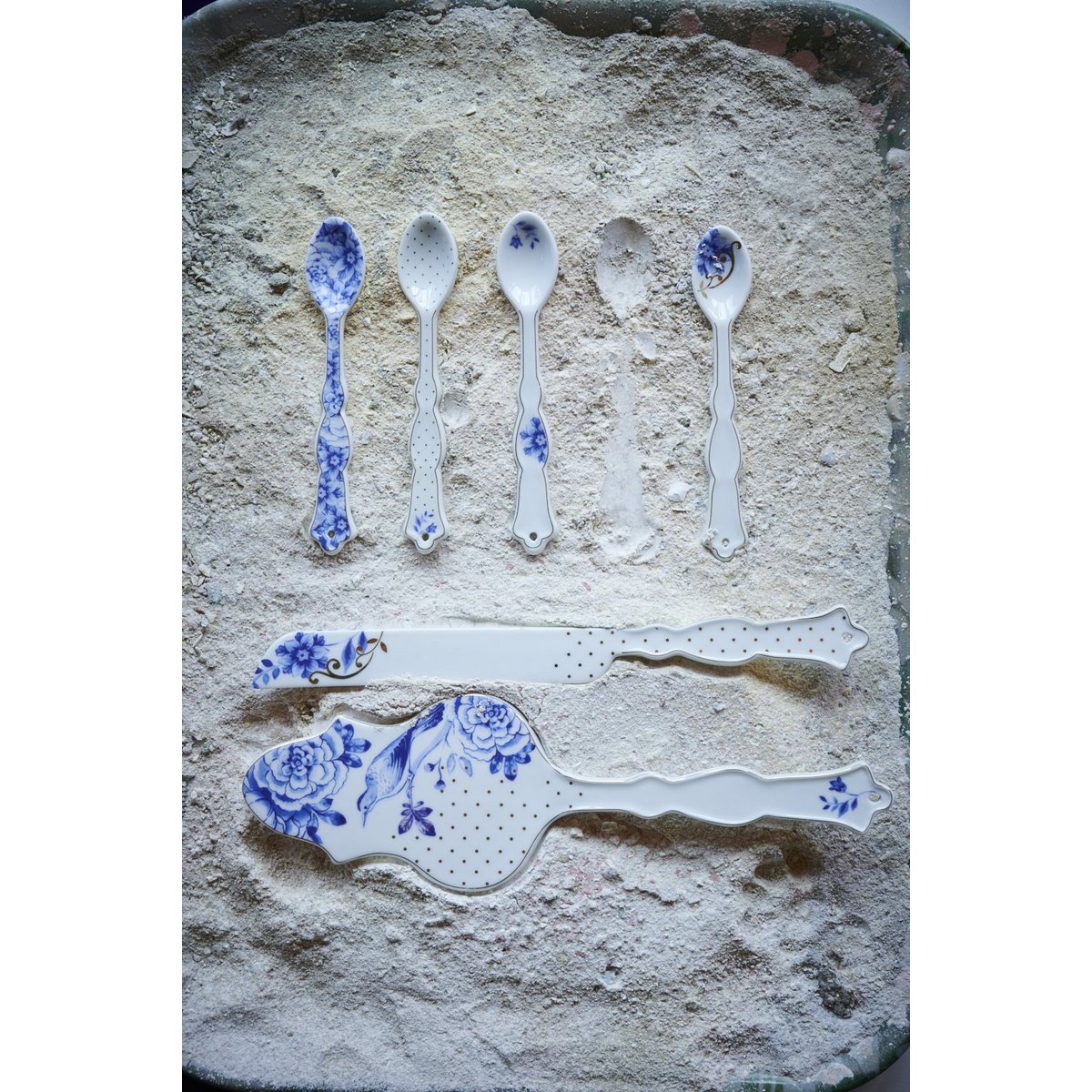 Set/2 Cake Knife Cake Server Royal White