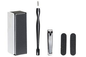 REGALO SET 7 CRISTAL INOX 8,5X8,5X13 MANICURA GRIS RC181641