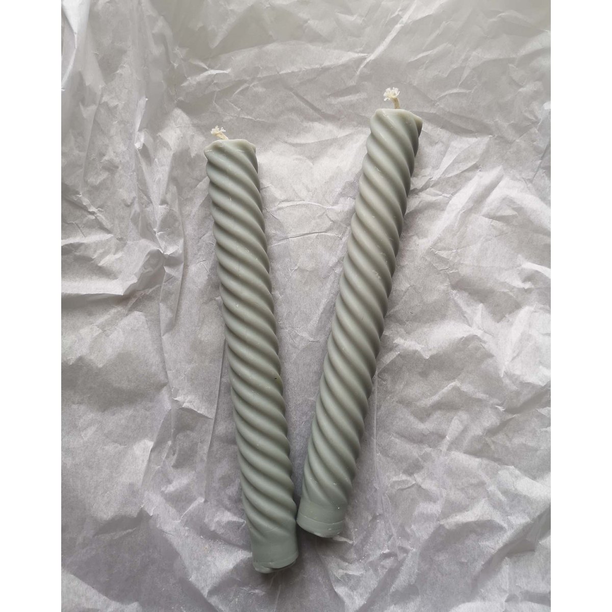 Candela a spirale conica (Ocean Tide) | candela per la cena