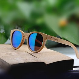 Lunettes de soleil en bambou - Livegens Blue Tropic