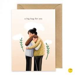 greeting card big hug (English)