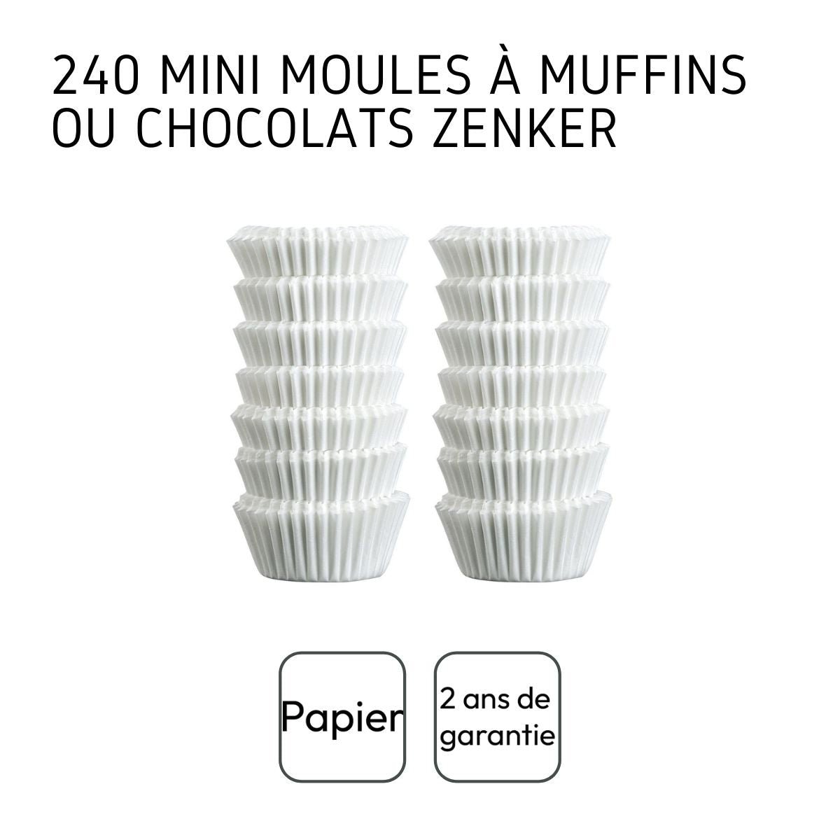 Set van 240 papieren muffinvormpjes 3 cm Zenker Smart Pastry