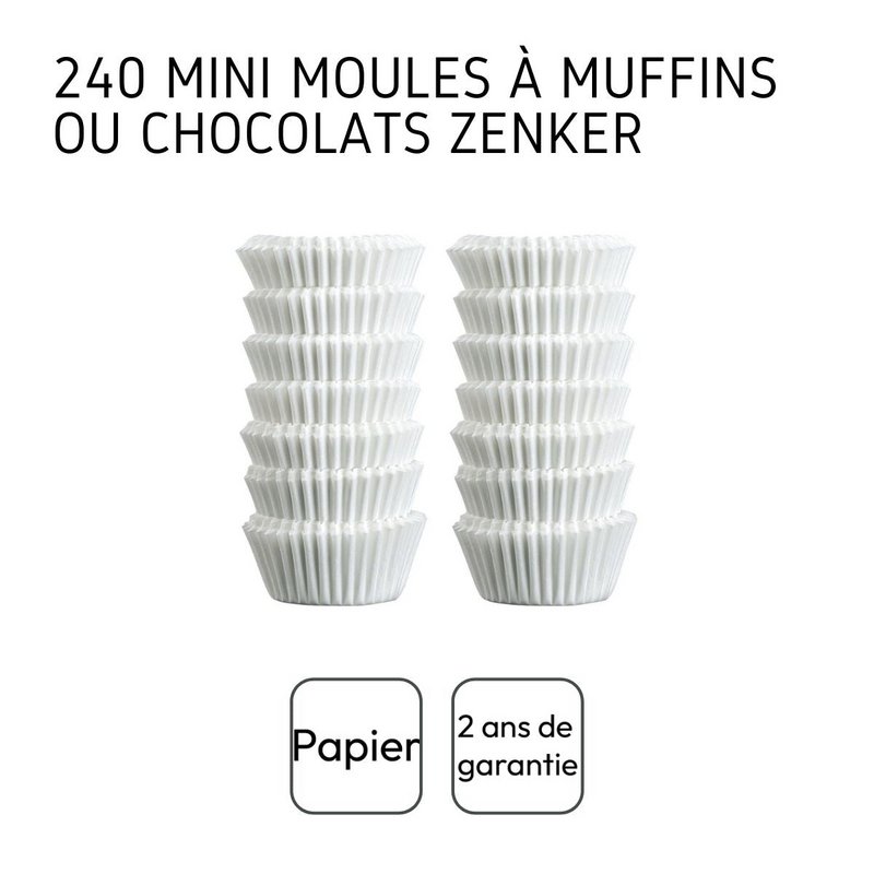 Set van 240 papieren muffinvormpjes 3 cm Zenker Smart Pastry