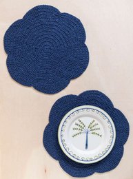 Häkel-Tischset mit Muschelmuster – 2er-Set