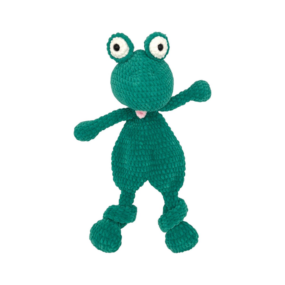 Handmade cuddly toy - frog - made of velvet