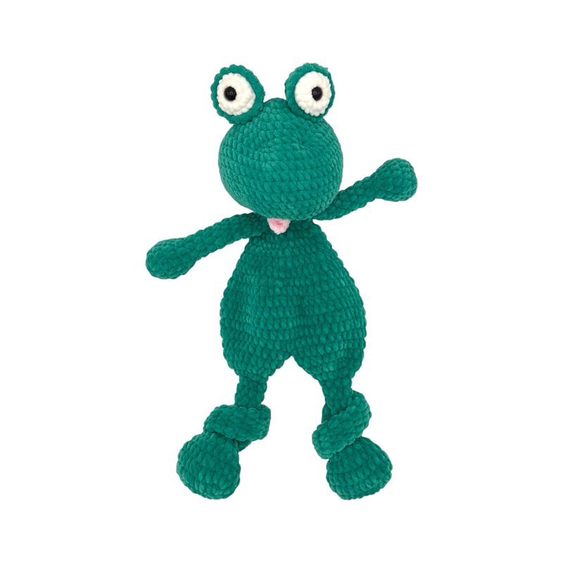 Handmade cuddly toy - frog - made of velvet