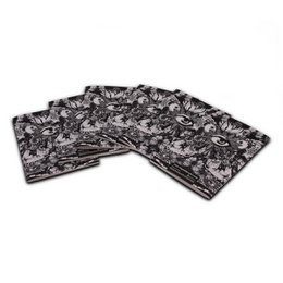 Pack of 6 black notebooks with butterfly print design. Durable and stylish notebooks for everyday use.