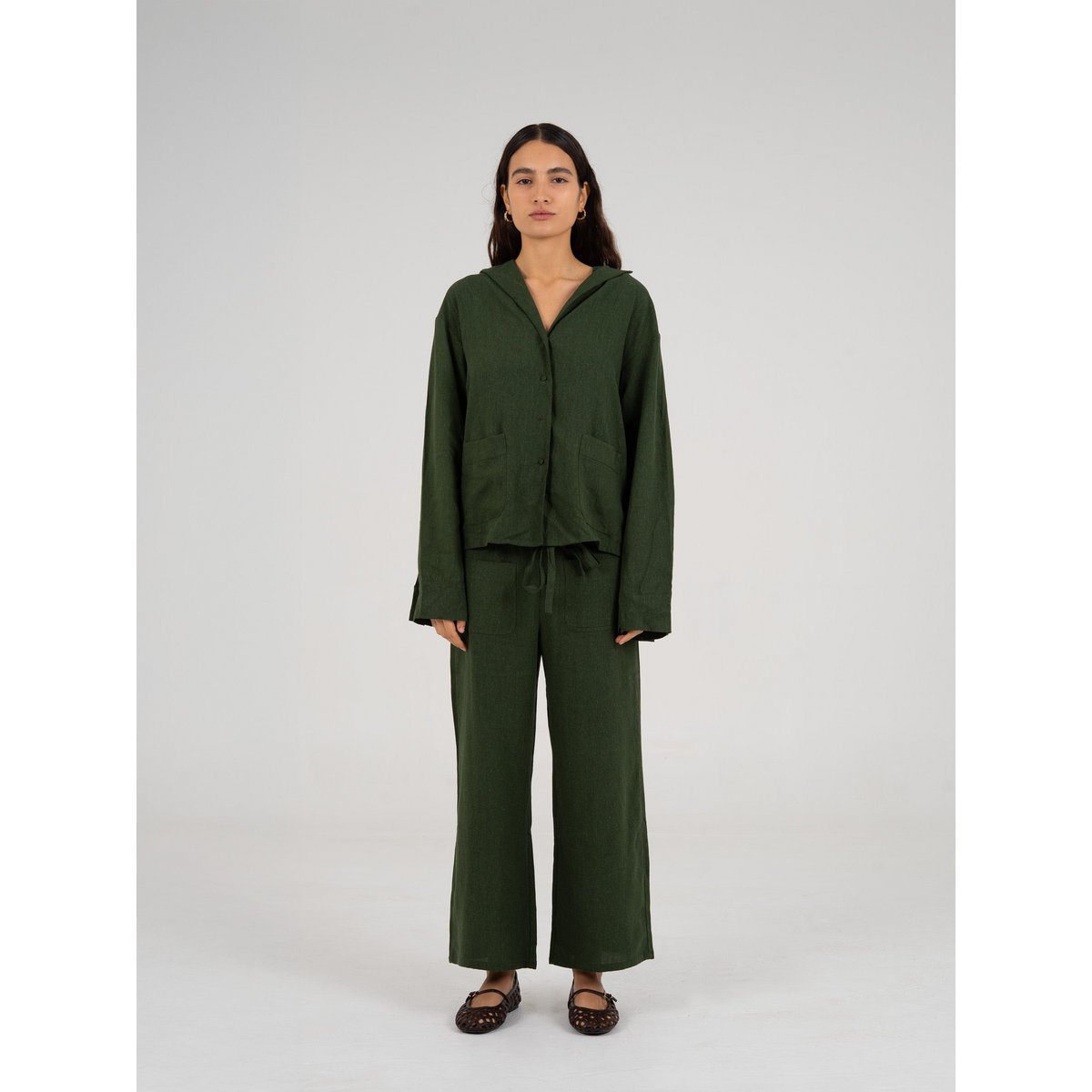 Grinch Green Linen Shirt