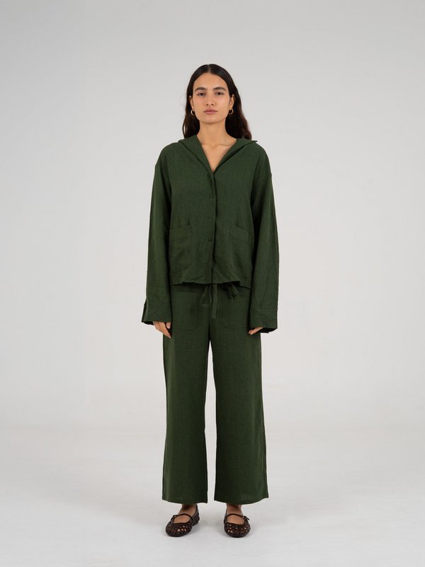 Grinch Green Linen Shirt