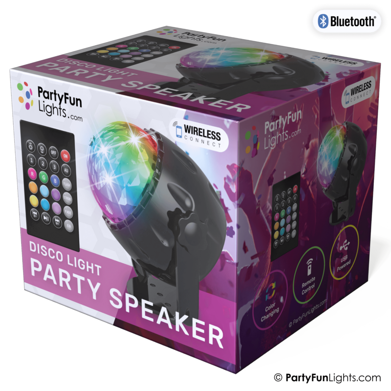 Disco lamp - Party Speaker - with remote control - LED - Bluetooth - USB