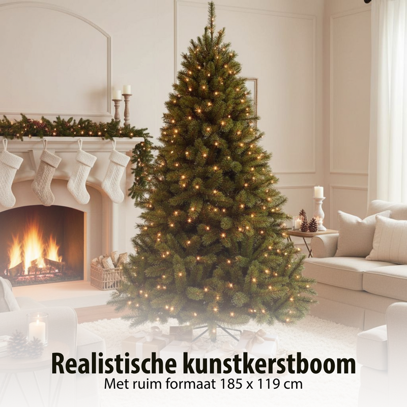 Künstlicher Weihnachtsbaum beleuchtet Bristlecone Fir Green