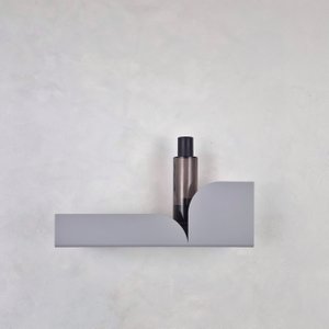 Grijze metalen muurplank Bauhaus